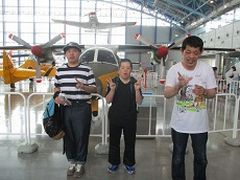 展示室には沢山の飛行機が
