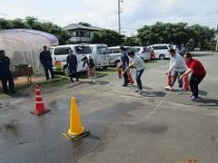 職員の消火訓練
