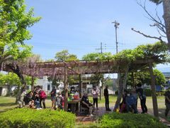 藤の花の匂いがする！！一休み。