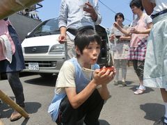 流しうどん会場でも休憩です